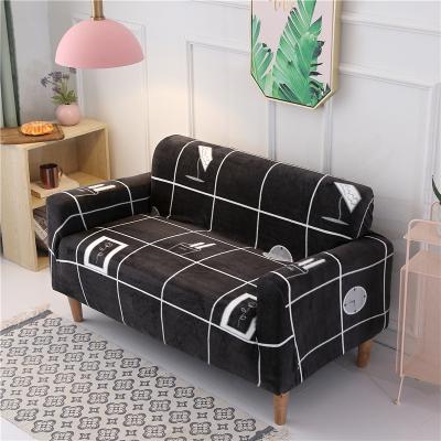 China Velet Elastic Super Soft Plush Cover Elastic Stretch Sofa Covers For Dining Room for sale