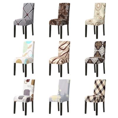 China Wholesale Waterproof Stretchable Manufacturer Adjustable Elastic Chair Covers Salon Printed Spandex Stretch Dining Chair Cover for sale