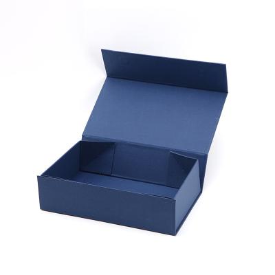 China Recycled Materials Custom Printed Luxury Cardboard Paper Folding Boxes Design Your Logo Packaging Black Magnetic Gift Box for sale