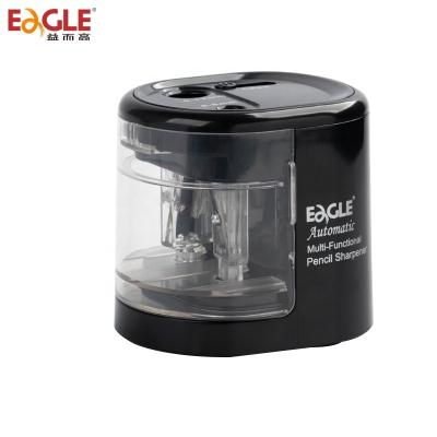 China Plastic + Metal Eagle Stationery Mini automatic Pencil sharpener with 2 holes fit for difference sizes pencils for sale