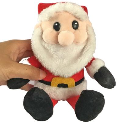 China Promotion OEM Customized Small Size Soft Sound Doll Santa Plush Toys Cute Christmas Decoration Gift for sale