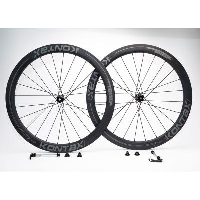 China Road Bikes Toray Full Carbon Fiber Wheel Set 700c Road Bicycle Rims Road Bike Wheels 25 Width for sale