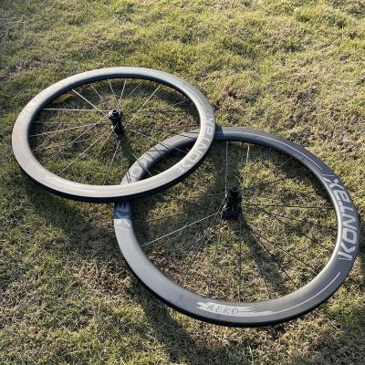 China Road Bikes Carbon Fiber Road Bike Wheelset 700c Road 24H Spoke Support Tire 23C- 45C 25/50mm Width/Depth for sale