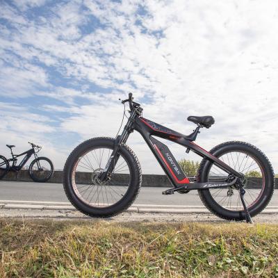 China Retro 26 inch fat tire old style vintage carbon fiber commute e-bike electric mountain bike for sale