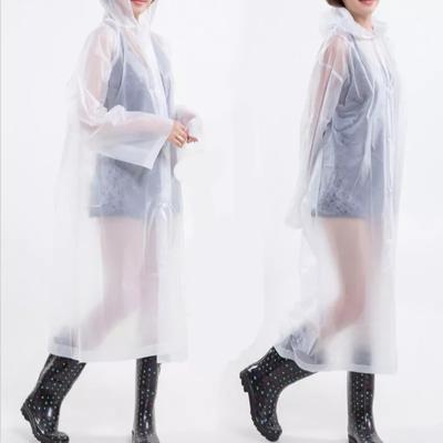 China Disposable Plastic PE Transparent Raincoat Windproof Custom Waterproof Raincoat For Outdoor Stadium Rainy Season for sale