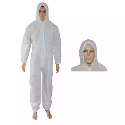 China Good Anti-fouling Waterproof Breathable Disposable Nonwoven Isolation Coverall Protective Suit With Hood for sale