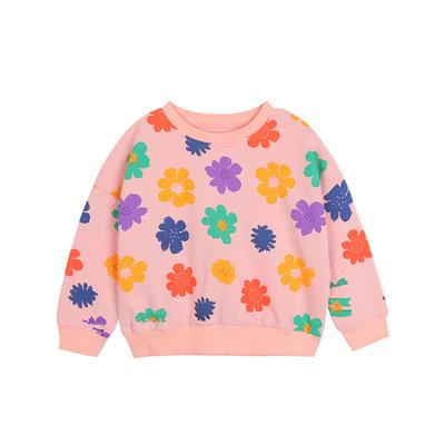 China 2021 Anti-Shrink Babies Spring And Autumn Clothes Girls' Fall New Long Sleeve T-Shirt for sale