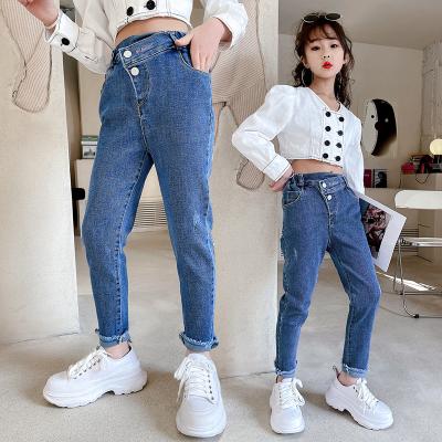 China 2020 Spring Autumn New Arrival Girls Fashion Breathable Denim Pants Kids Jeans Pants Children Jeans Girls for sale