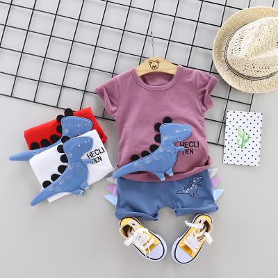 China HIGH STREET boys summer short-sleeved suit two-piece suit 2020 new summer boys cute cartoon T-shirt for sale