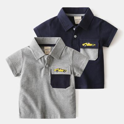 China 2021 Summer Breathable Children Clothes Boys T-shirt Clothing Baby Solid Color Children's Top Baby Boy Clothes for sale