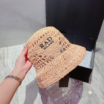 China 2022 Picture Factory Wholesale Women's Lace Knitted Hat Outdoor Beach Breathable Hand Knitted Parasol Straw Hat Sun Hat for sale