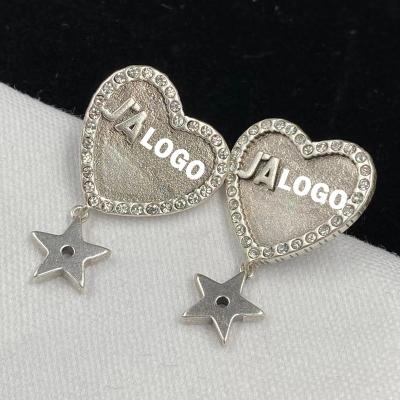 China Wholesale FASHIONABLE Famous Brand Love Designer Logo Shape Letter Shape Letter Women Custom Ladies Stud Earrings Luxury Fashion Earrings for sale