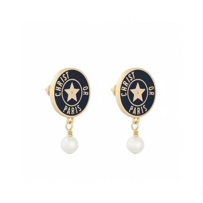 China Wholesale FASHIONABLE Stud Earrings For Famous Brand Ladies Luxury Accessories Women Designer Round Letter Earring for sale