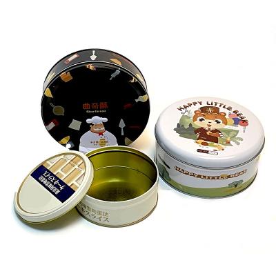 China Custom Food Metal Food Cookie Cake Biscuit Cookie Tin Box Container Tin Jar Storage for sale