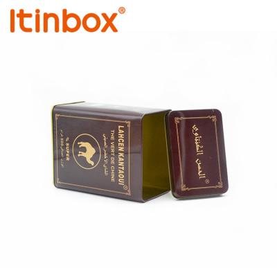 China Gift& Promotion box packaging for tea wholesale mold existing square tea storage metal tin box for sale