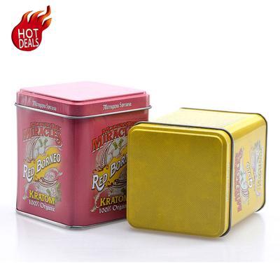 China ITTB Materials Custom Luxury Square Metal Recycled Metal Tea Box Chinese Packaging With Customized Design, Black Round Gift Tin Tea Storage Box Packing for sale