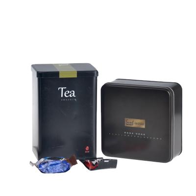 China Gift & Wholesale Square Craft Tea Tin Can With Hinged Lid Metal Tea Tin Box for sale