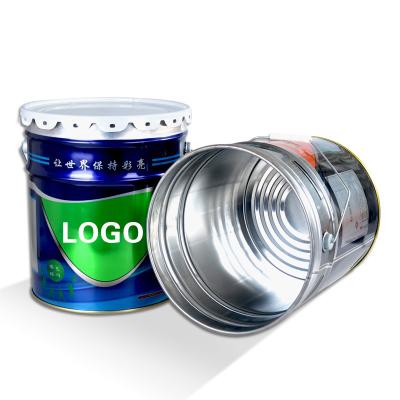 China Recyclable Custom Metal Tin Paint Pail Bucket Drum Barrel for sale