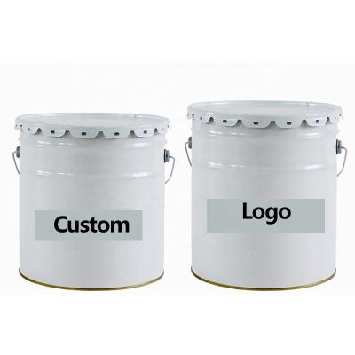 China Factory price 16L/18L/20L/25L metal round metal paint pail recyclable custom bucket can with lid for sale