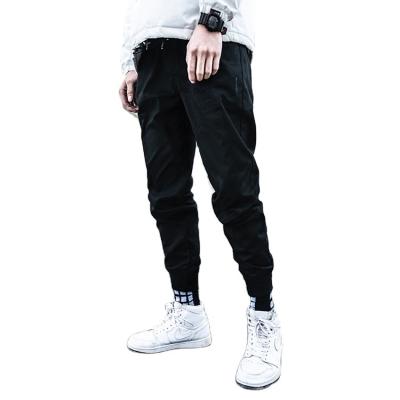 China Wholesale Custom Design Viable Outdoor Casual Fashion Drawstring Sports Solid Black Teams Joggers Track Pants For Men for sale