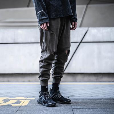 China OEM 100 Cotton White Hip Hop Rip Track Viable Sweatpants Shapes Designer Casual Streetwear Loose Custom Army Men Cargo Pants for sale