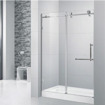 China A Repair Panel And Frameless Glass Sliding Door Bypass Sliding Shower Screen for sale