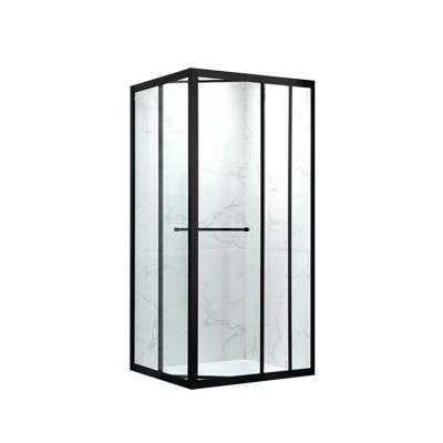 China Two Fixed Panels And One Sliding Door Square Shower Enclosure With Side Sliding Door GD5037 for sale