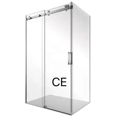 China Two fixed panels and sliding doors one sliding door shower enclosure with return panel for sale