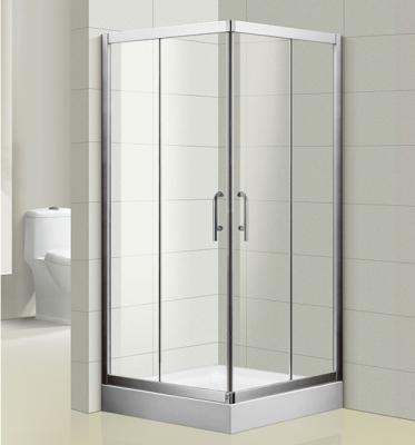 China Safety Square Shower Enclosure Aluminum View Shower Enclosure Sliding Glass Shower Enclosure F-042 for sale