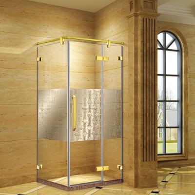 China Safety Square Shower Enclosure New Design Pivot Glass Shower Enclosure GD9028B for sale