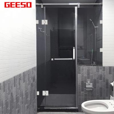 China Two Fixing Panels And One American Standard Frameless Swing Door Hinge Glass Shower Door D62 for sale