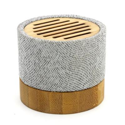 China Mini Portable Bamboo Wooden Speaker Eco-Friendly Stereo Gift Pocket Phone Function Blue Tooth Speaker for Mobile Phones and Tablets for sale