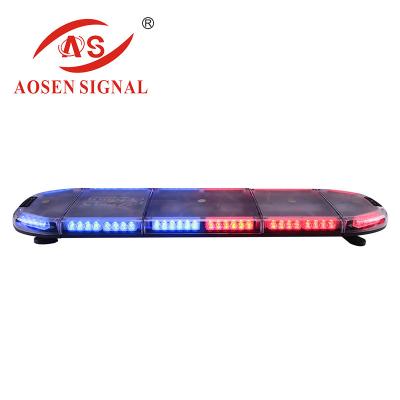 China Waterproof/Windproof/Dustproof normal LED light bar car roof led light bar amber red and blue font led light bars for car for sale