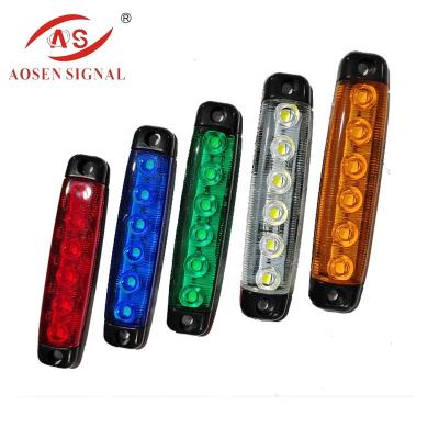 China Waterproof/Windproof/Dustproof 6 Led Marker 12-24V Indicators Side Warning Light For Auto Car Truck Bus Trailer Truck for sale