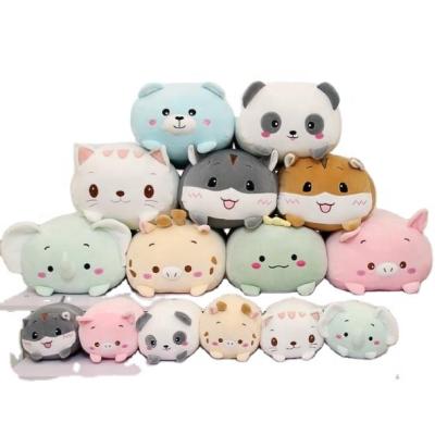 China Eco-friendly Cartoon Animal Sweet Dinosaur Pig Cat Bear Plush Toy Soft Panda Hamster Elephant Deer Stuffed Doll Baby Pillow Gift 9 Styles for sale