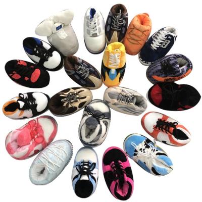 China Custom Anti-odor Unsex High Quality Sneakers Yeezy Jordan Women Home Plush Slippers Winter Shoes for sale