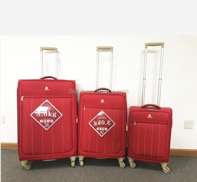 China Travel Four Wheels Fabric Spinner Luggage Suitcase for sale