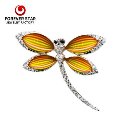 China Other New Style Dragonfly 14K Gold Chrysonitor Pendant With Diamond GP0000589 for sale