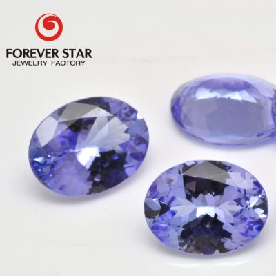 China Synthetic Tanzanite CZ 8*10 Undetermined Oval Color Zircon Stone Price Russia Tanzanite for sale