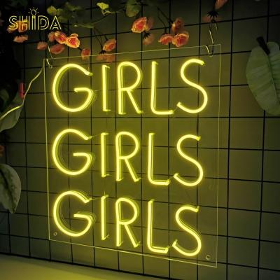 China Easy Installation Dropshipping Indoor Outdoor Acrylic Letters Light Up Wedding Decoration Girls Girls Neon Sign Custom for sale