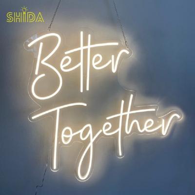 China Custom Logo Better Together Flex Led Neon Sign Neon Sign Lights Easy Install For Wedding Party Decoration Engagement Gift for sale