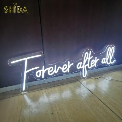 China Easy Installation Factory No MOQ Support Shopify Forever After All Letter Neon Lights Neon Sign Custom LED For Home Wedding Decoration for sale