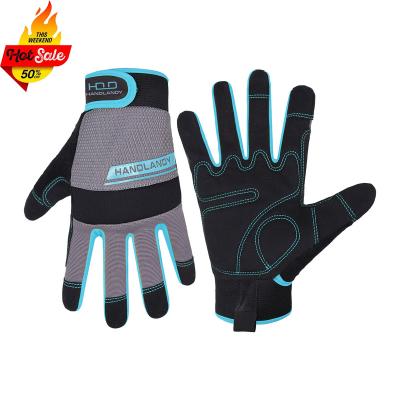 China Wholesale Mechanics Glove PRISAFETY Anti Vibrate Protection Custom Industrial Mechanic Hand Construction Screen Safety Working Gloves for sale