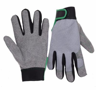 China PRISAFETY Anti-vibration Winter Scratching Gray Synthetic Leather Working Safety Hand Gloves For Mechanics for sale