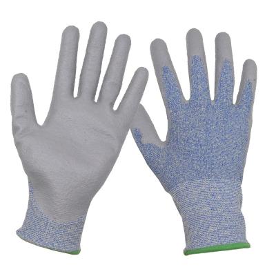 China PRISAFETY Flexible Light Weight Industry General Purpose Automotive Mechanical PU Coated Cut Resistant Gloves Anti Cut for sale