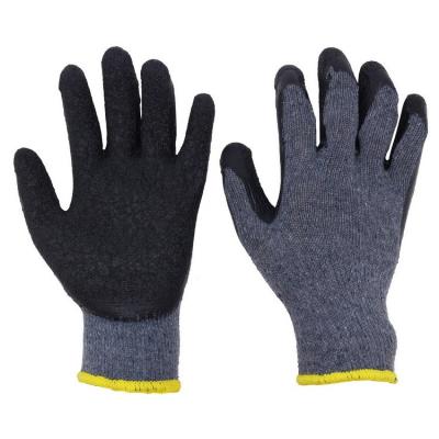 China Latex Wrinkle PRI Winter Working Gloves Latex Coated Cotton Gloves Dipping Machine Working Gloves for sale