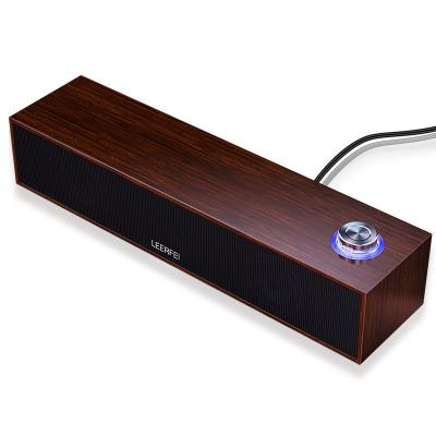 China EZCast Wired Mini Subwoofer Speaker Noble Temperament Tooth Multimedia Long Blue Tape Audio Wood Home Office Y-1510 for sale