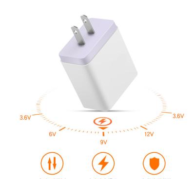 China Super Fast Charging Multifunctional Portable Travel US Regulation Innovation Three-in-One Chargers V33 2.1A Battery 2.1A Battery Charger 2021 for sale