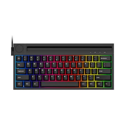 China Hot Selling RGB Backlit Ergonomic Multimedia Keys 62 Keys Waterproof Mechanical Business Office Professional Wired Keyboard for sale