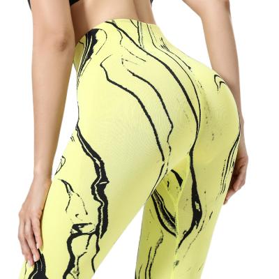 China Seamless Butt Lift High Waist Compression Ladies Fitness Gym Yoga Gaiters Crack! crack! tie seamless elastic soft dye booty booty for sale